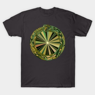 Ouroboros with rays in green! T-Shirt